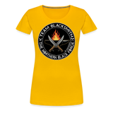 Camiseta premium mujer | Team Blacksmiths knife The Northern Black Forge - amarillo sol