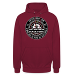 Sudadera con capucha clásica | Arte Runas The Northern Black Forge - rojo bordeaux