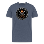 Camiseta prémium hombre | Team Blacksmiths weapons The Northern Black Forge - azul jaspeado