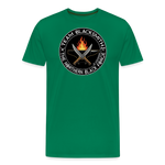 Camiseta prémium hombre | Team blacksmith knife The Northern Black Forge - verde 