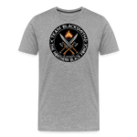 Camiseta prémium hombre | Team Blacksmiths weapons The Northern Black Forge - gris jaspeado