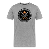 Camiseta prémium hombre | Team Blacksmiths weapons The Northern Black Forge - gris jaspeado