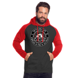 Sudadera dos tonos - Arte Runas The Northern Black Forge - negro/rojo