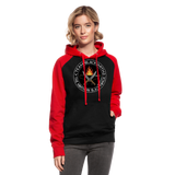 Sudadera dos tonos - Team Blacksmiths knife The Northern Black Forge - negro/rojo