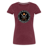 Camiseta premium mujer | Team Blacksmiths weapons The Northern Black Forge - rojo bordeaux salpicado