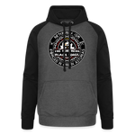 Sudadera dos tonos - Arte Runas The Northern Black Forge - gris grafito/negro