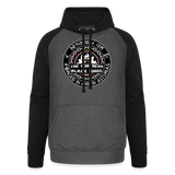 Sudadera dos tonos - Arte Runas The Northern Black Forge - gris grafito/negro