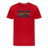 Camiseta prémium hombre | KnifeMaker The Northern Black Forge - rojo