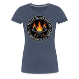 Camiseta premium mujer | Team Blacksmiths axes The Northern Black Forge - azul jaspeado