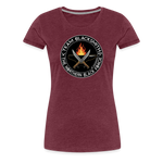 Camiseta premium mujer | Team Blacksmiths knife The Northern Black Forge - rojo bordeaux salpicado