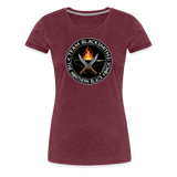 Camiseta premium mujer | Team Blacksmiths knife The Northern Black Forge - rojo bordeaux salpicado