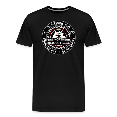 Camiseta prémium hombre | Arte Runas The Northern Black Forge - negro