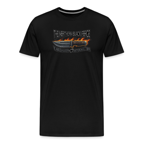 Camiseta prémium hombre | KnifeMaker The Northern Black Forge - negro