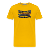 Camiseta prémium hombre | KnifeMaker The Northern Black Forge - amarillo sol