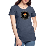 Camiseta premium mujer | Team Blacksmiths knife The Northern Black Forge - azul jaspeado