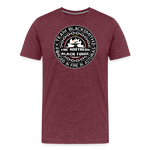 Camiseta prémium hombre | Team Blacksmiths The Northern Black Forge - rojo bordeaux salpicado