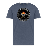 Camiseta prémium hombre | Team blacksmith knife The Northern Black Forge - azul jaspeado