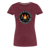 Camiseta premium mujer | Team Blacksmiths axes The Northern Black Forge - rojo bordeaux salpicado