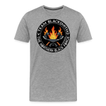 Camiseta prémium hombre | Team blacksmith axes The Northern Black Forge - gris jaspeado