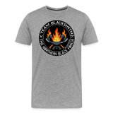 Camiseta prémium hombre | Team blacksmith axes The Northern Black Forge - gris jaspeado