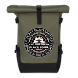 Mochila enrollable - Team Blacksmiths The Northern Black Forge - verde oliva/negro