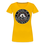 Camiseta premium mujer | Arte Runas The Northern Black Forge - amarillo sol