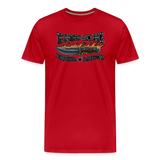 Camiseta prémium hombre | KnifeMaker The Northern Black Forge - rojo