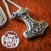 Collar Acero inoxidable Martillo de Thor Símbolo Mjolnir Vikingo